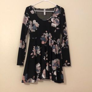 Floral dress with mesh back